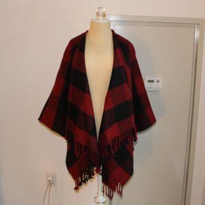 Abercrombie & Fitch Black and Red Shawl/Wrap